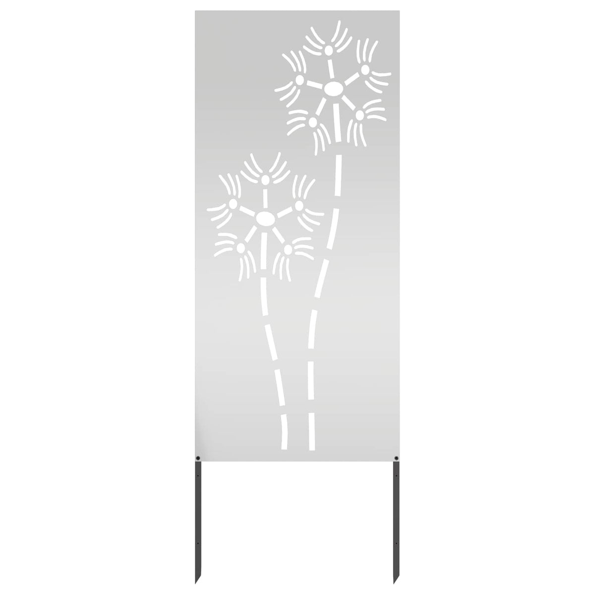 vidaXL Garden Privacy Screen Silver 50 x 140 cm Galvanised steel 2