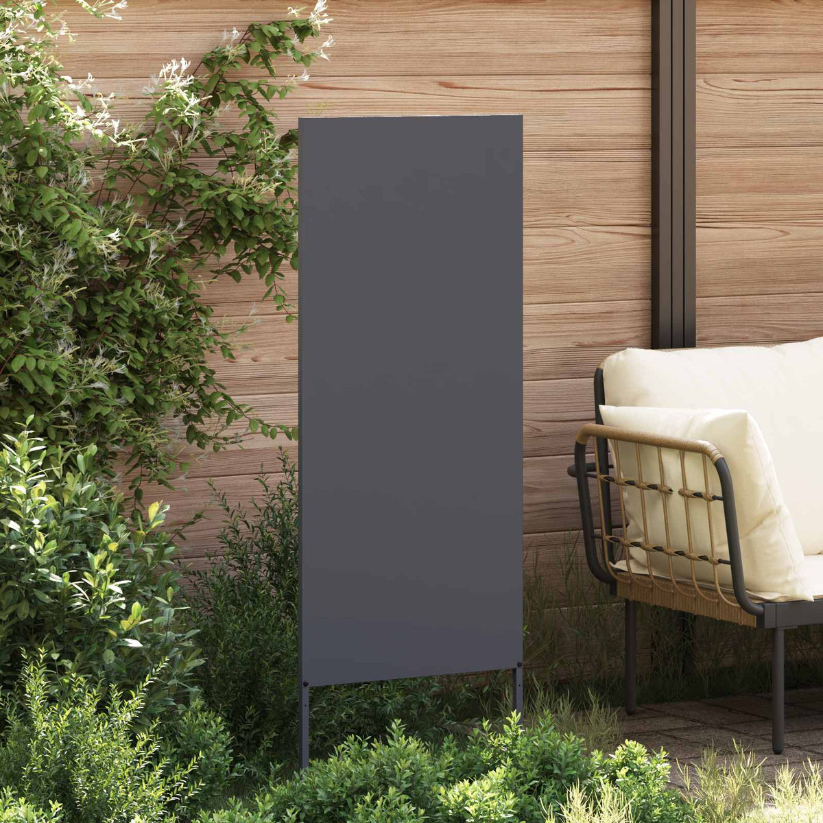 Garden Privacy Screen Anthracite Cold-rolled Steel