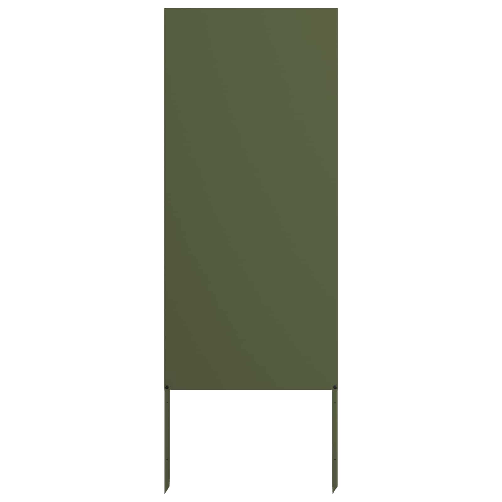 vidaXL Garden Privacy Screen Olive green 50 x 140 cm Cold-rolled steel 2