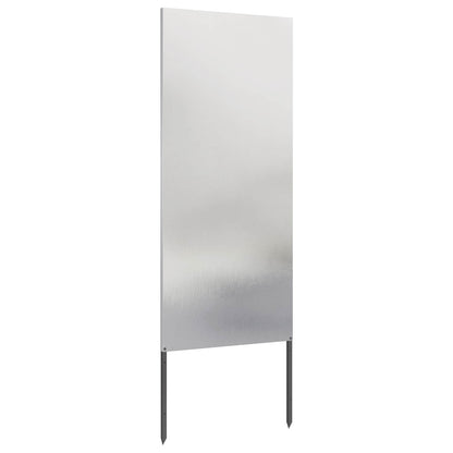 vidaXL Garden Privacy Screen Silver 50 x 140 cm Stainless steel 4