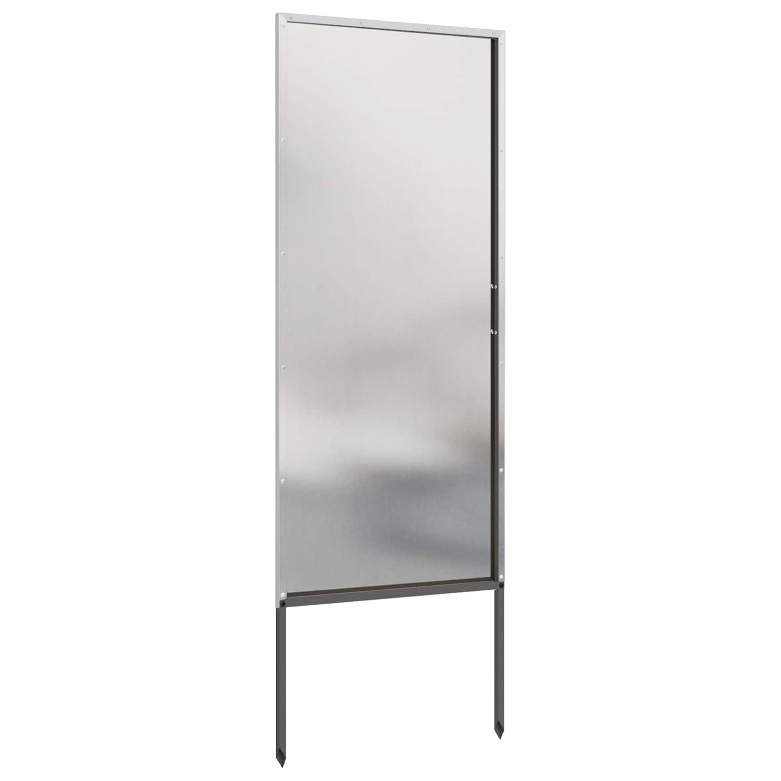 vidaXL Garden Privacy Screen Silver 50 x 140 cm Stainless steel 5