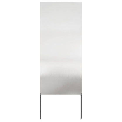 vidaXL Garden Privacy Screen Silver 50 x 140 cm Stainless steel 2