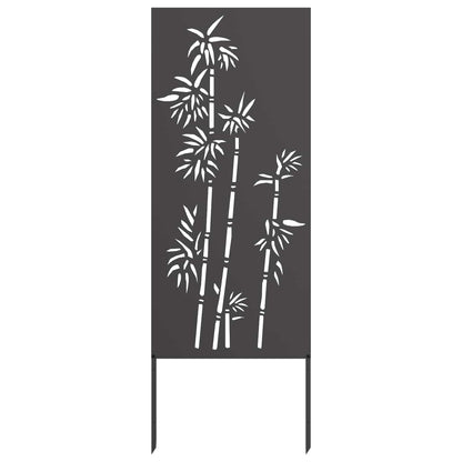Garden Privacy Screen Cold-rolled steel 50 x 140 cm Black Bamboo