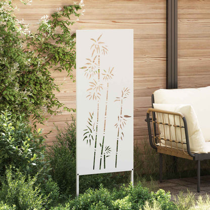 vidaXL Garden Privacy Screen White 50 x 140 cm Cold-rolled steel 3