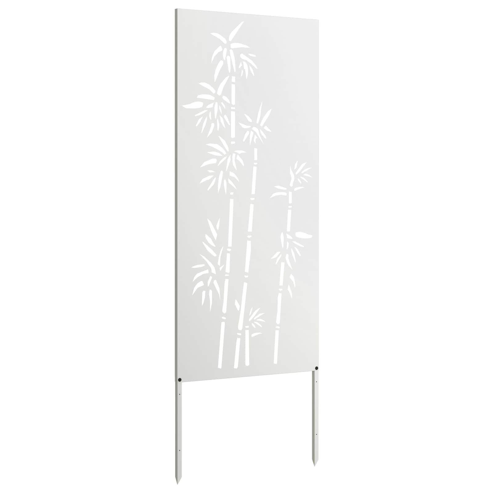 vidaXL Garden Privacy Screen White 50 x 140 cm Cold-rolled steel 5