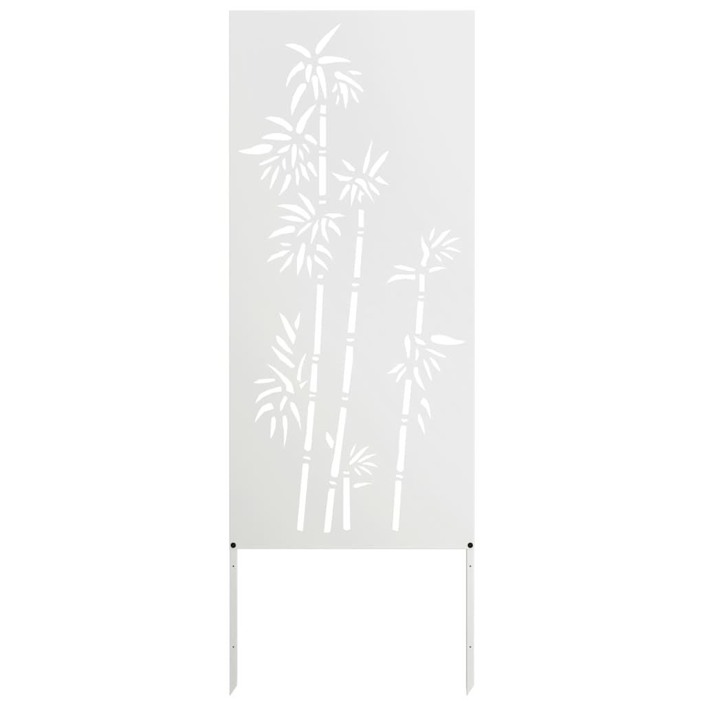 vidaXL Garden Privacy Screen White 50 x 140 cm Cold-rolled steel 4