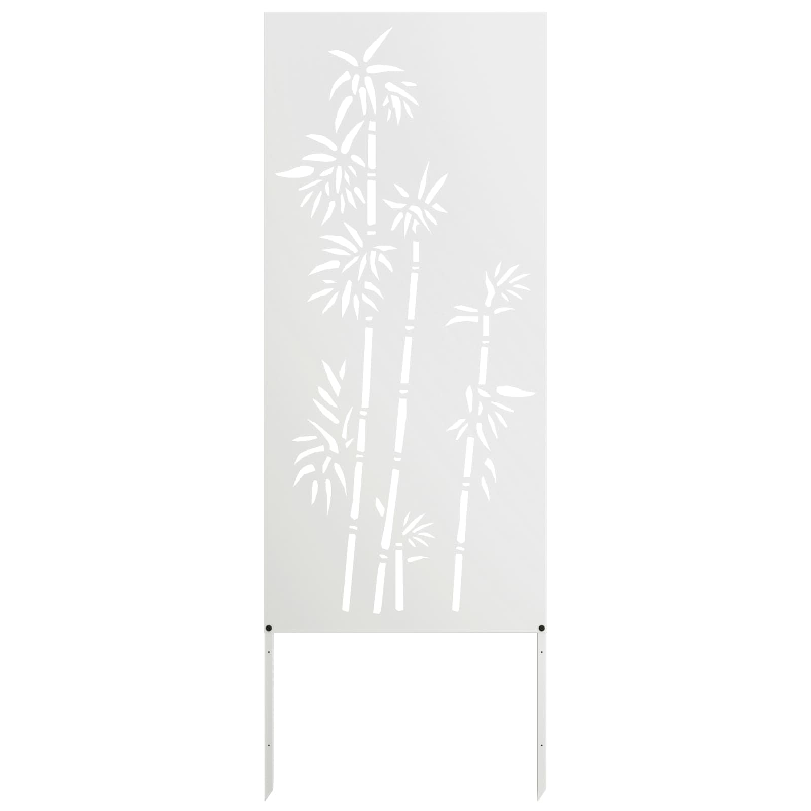vidaXL Garden Privacy Screen White 50 x 140 cm Cold-rolled steel 2