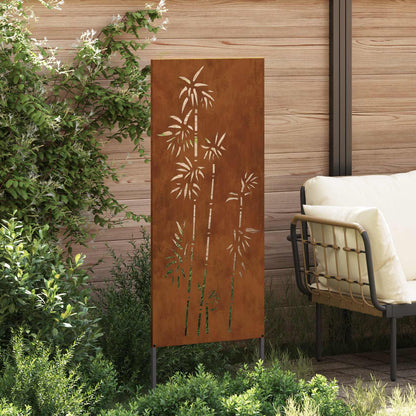 vidaXL Garden Privacy Screen Floral Rusty 50 x 140 cm Weathering Steel 3
