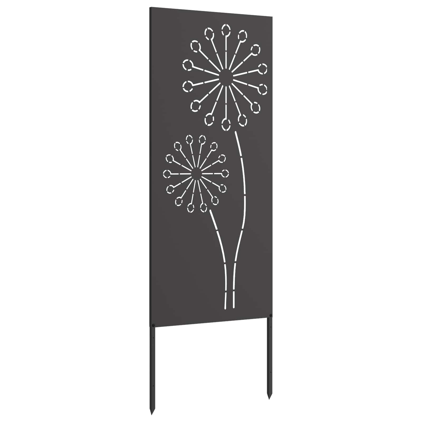 vidaXL Garden Privacy Screen Black 50 x 140 cm Cold-rolled steel 5