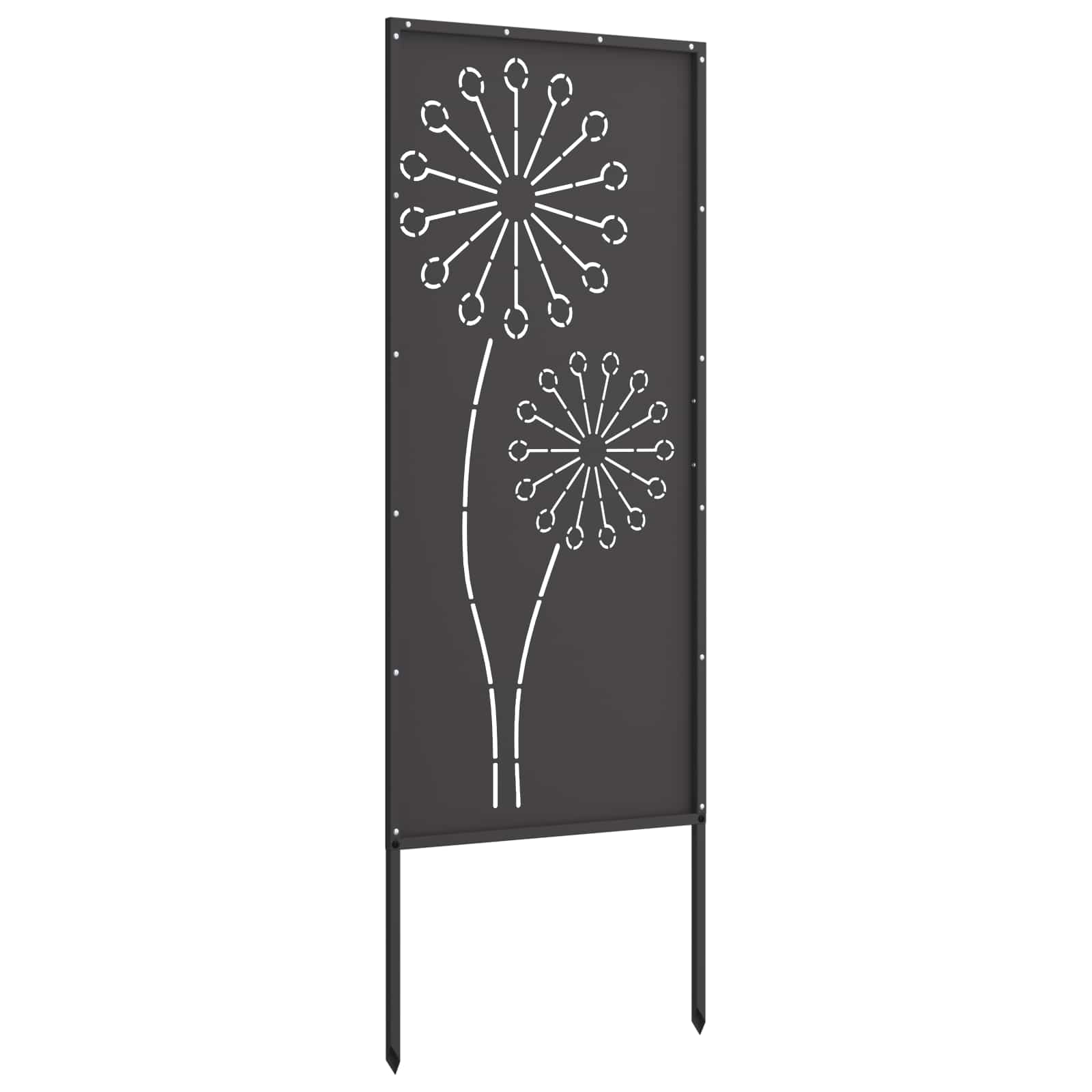 vidaXL Garden Privacy Screen Black 50 x 140 cm Cold-rolled steel 6
