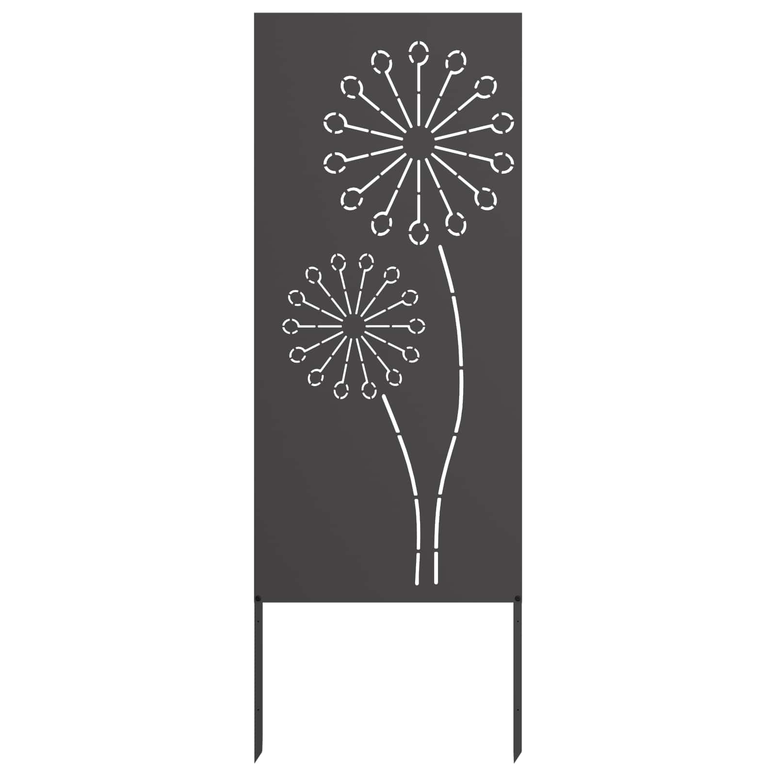 vidaXL Garden Privacy Screen Black 50 x 140 cm Cold-rolled steel 2