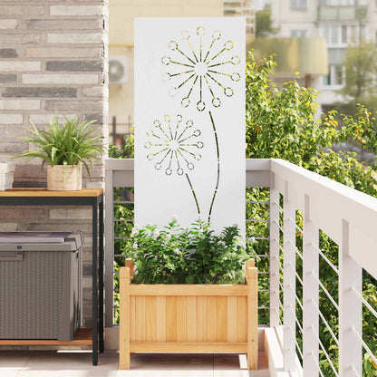 vidaXL Garden Privacy Screen White 50 x 140 cm Cold-rolled steel 1