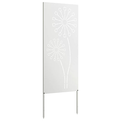 vidaXL Garden Privacy Screen White 50 x 140 cm Cold-rolled steel 5
