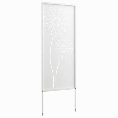 vidaXL Garden Privacy Screen White 50 x 140 cm Cold-rolled steel 6