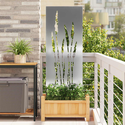 vidaXL Garden Privacy Screen Silver 50 x 140 cm Stainless Steel