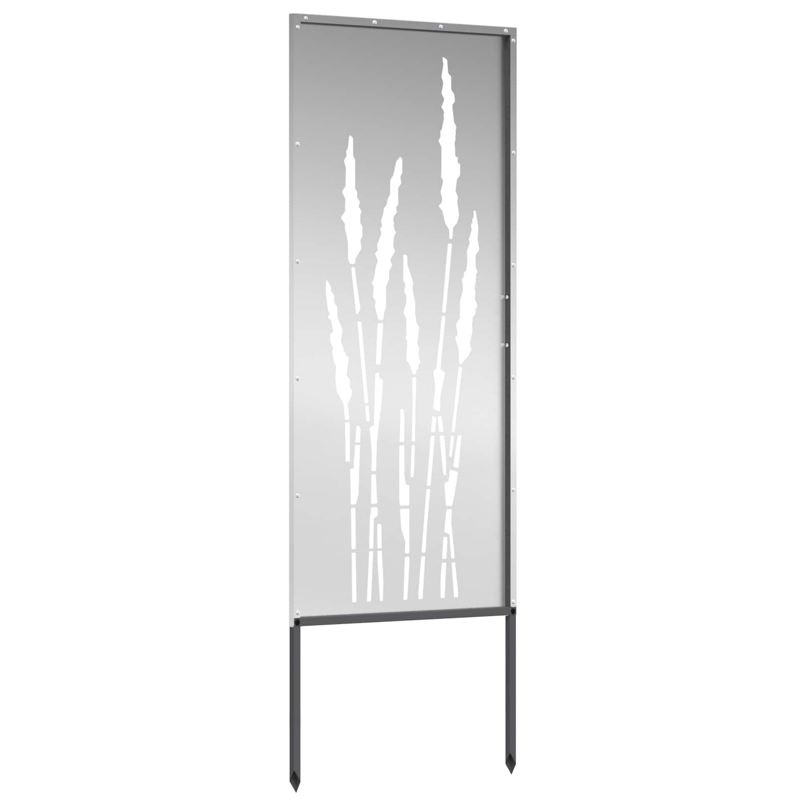 vidaXL Garden Privacy Screen Silver 50 x 140 cm Galvanised steel 5