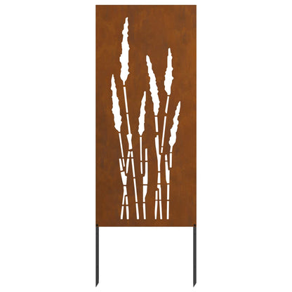 vidaXL Garden Privacy Screen Floral Rusty 50 x 140 cm Weathering Steel 4