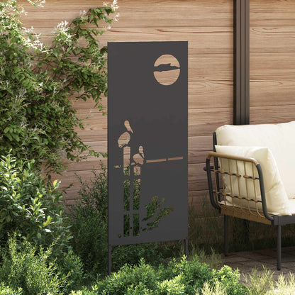vidaXL Garden Privacy Screen Black 50 x 140 cm Cold-rolled steel 3