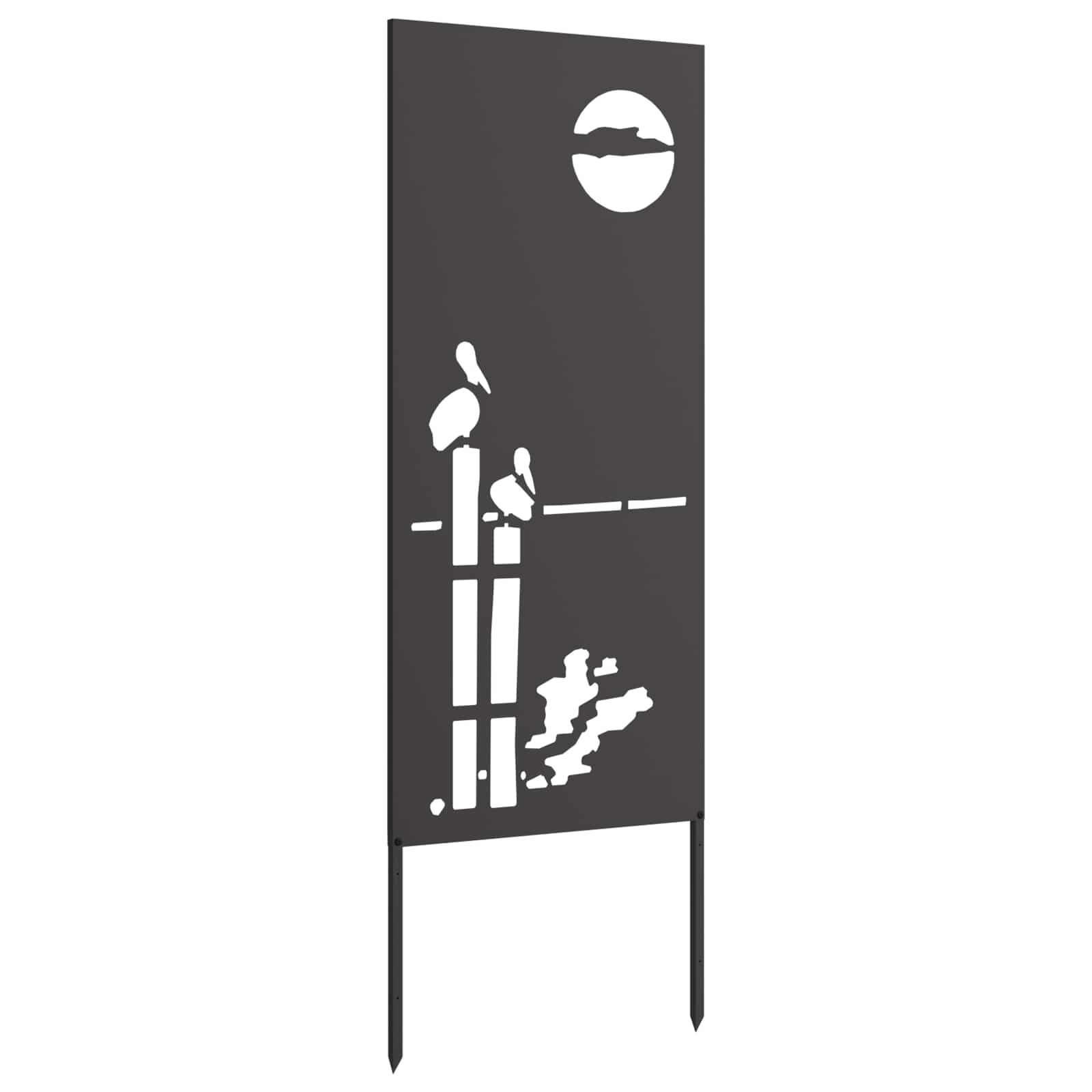 vidaXL Garden Privacy Screen Black 50 x 140 cm Cold-rolled steel 5
