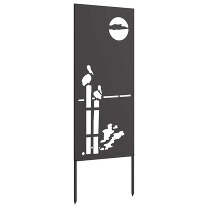 vidaXL Garden Privacy Screen Black 50 x 140 cm Cold-rolled steel 5