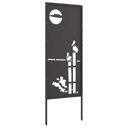vidaXL Garden Privacy Screen Black 50 x 140 cm Cold-rolled steel 6