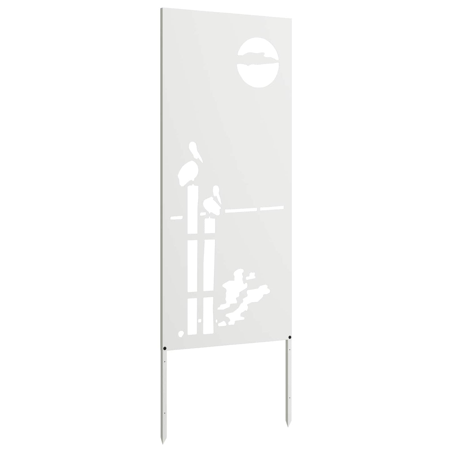 vidaXL Garden Privacy Screen White 50 x 140 cm Cold-rolled steel 4