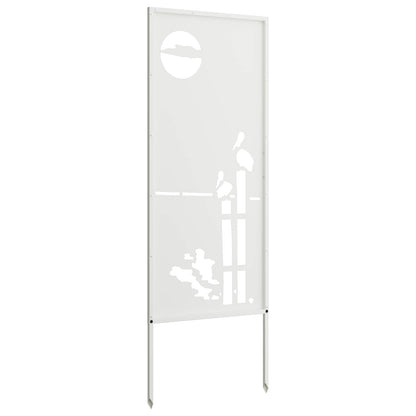 vidaXL Garden Privacy Screen White 50 x 140 cm Cold-rolled steel 5