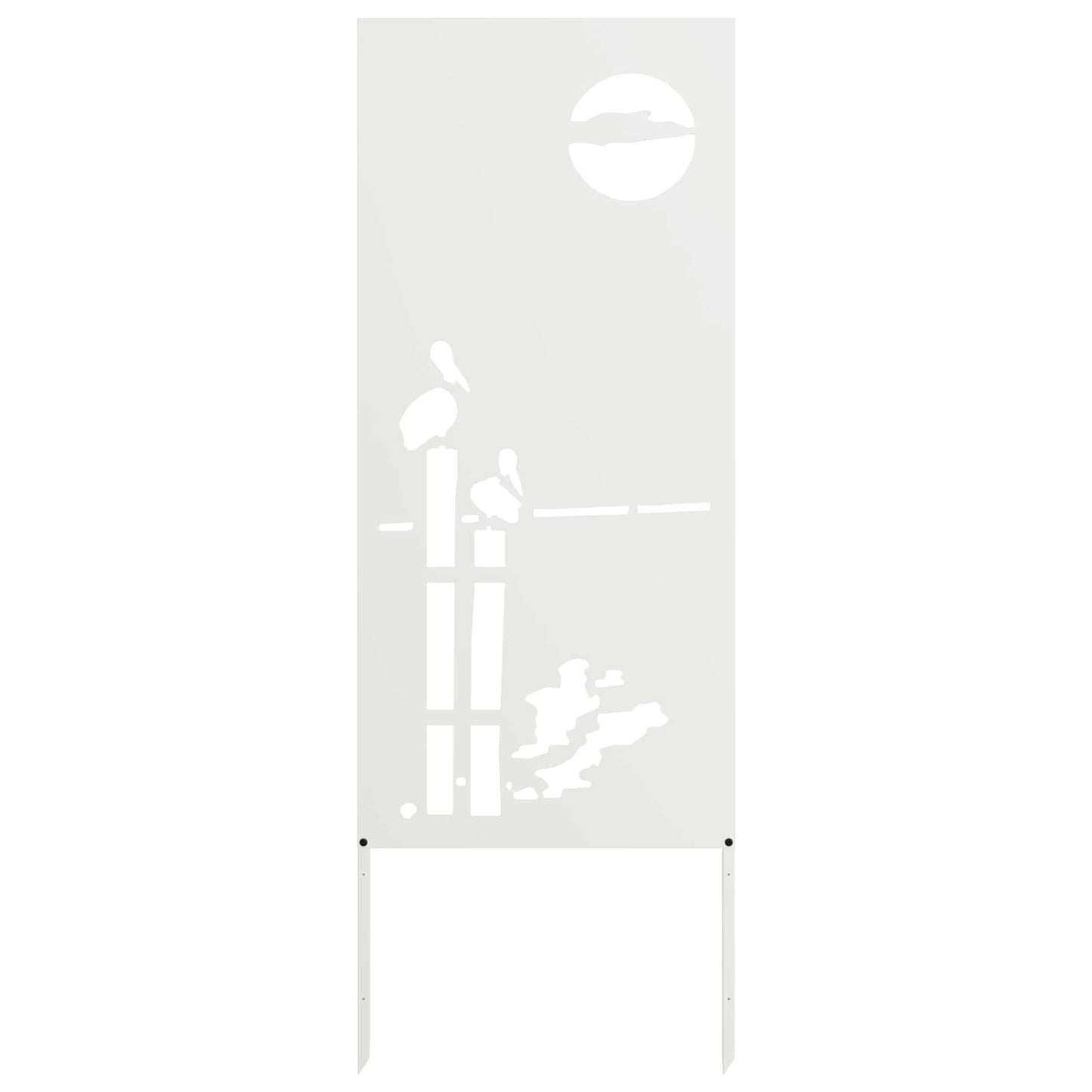 vidaXL Garden Privacy Screen White 50 x 140 cm Cold-rolled steel 2