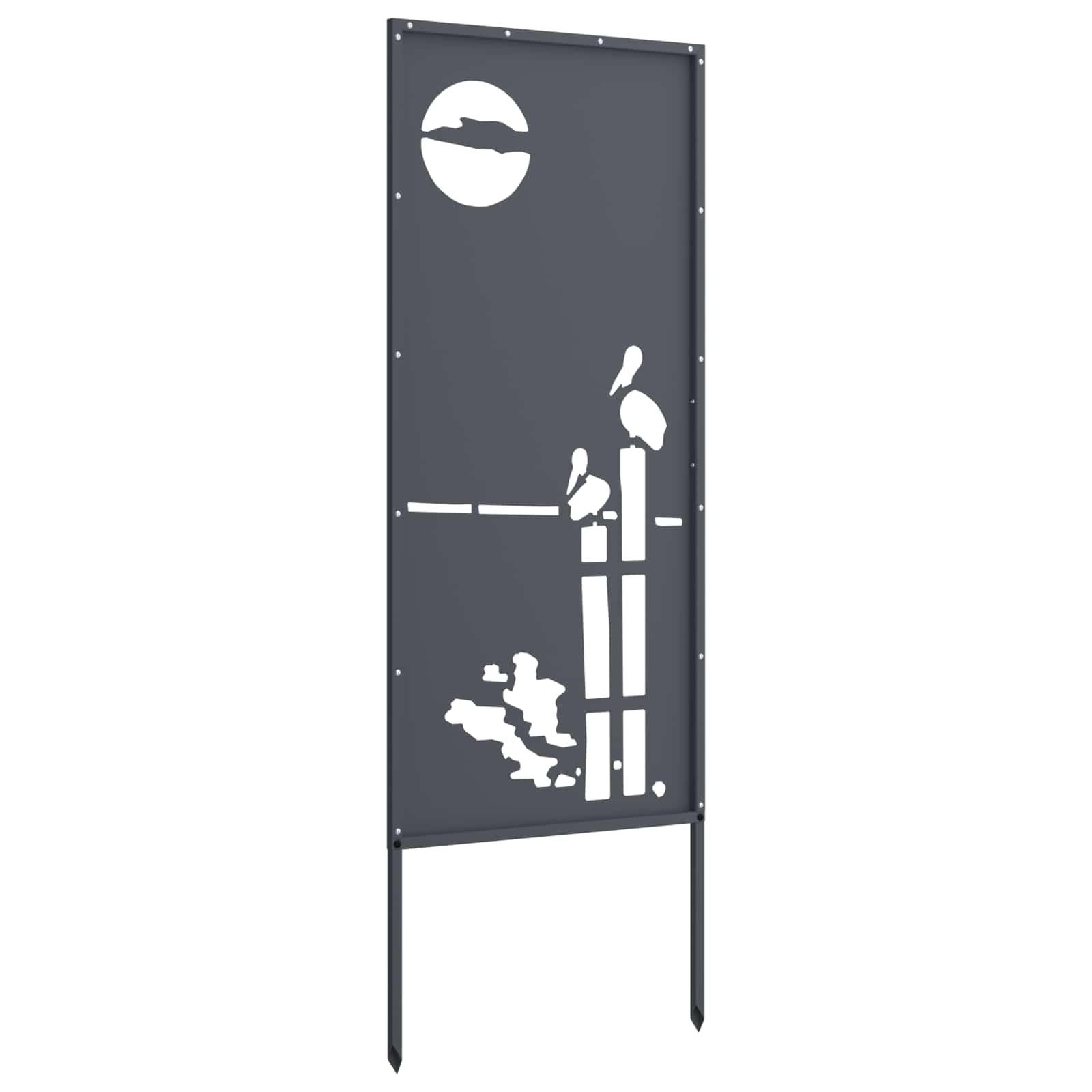 vidaXL Garden Privacy Screen Anthracite 50 x 140 cm Cold-rolled steel 5