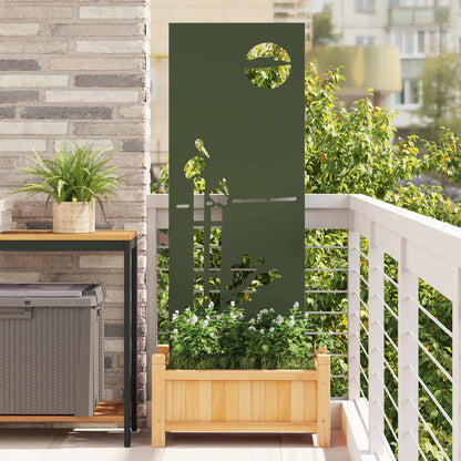 vidaXL Garden Privacy Screen Olive green 50 x 140 cm Cold-rolled steel 1