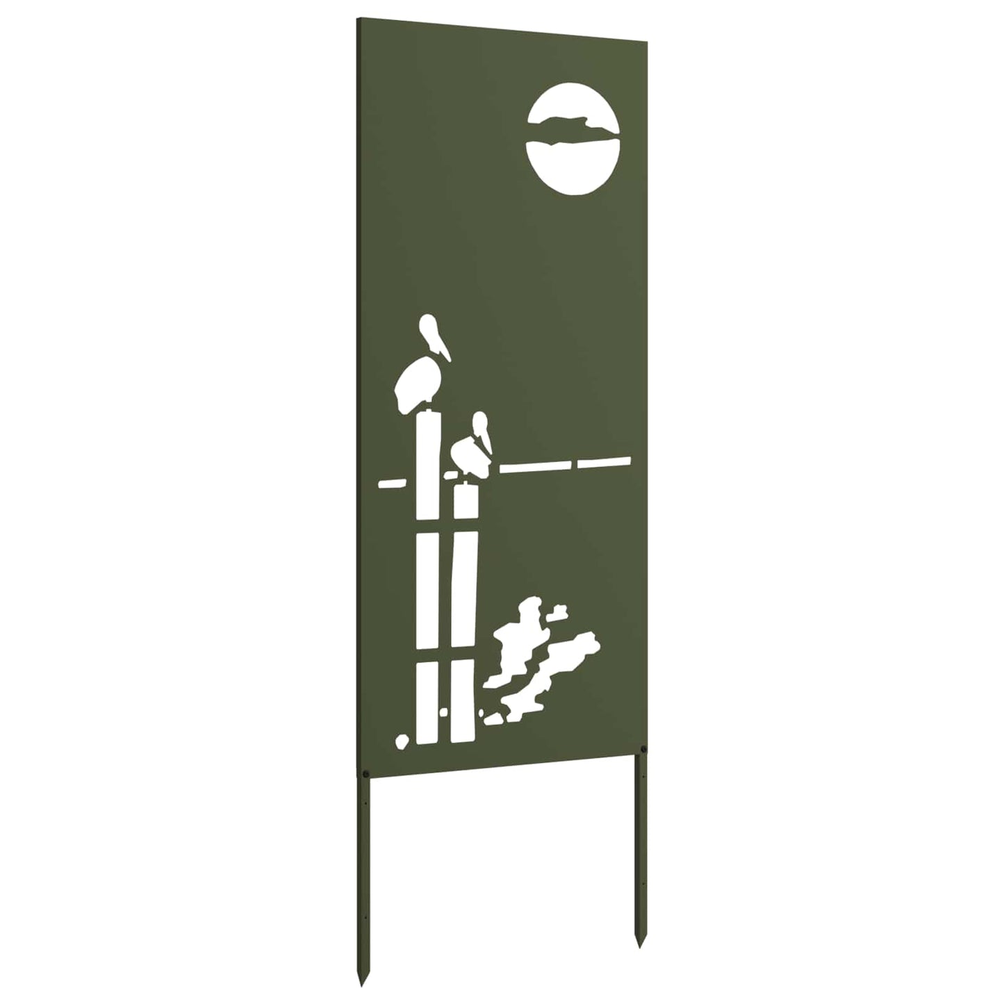vidaXL Garden Privacy Screen Olive green 50 x 140 cm Cold-rolled steel 4