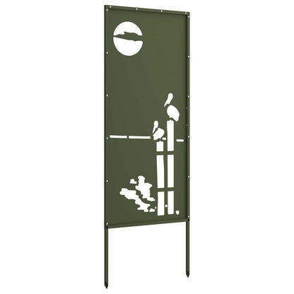 vidaXL Garden Privacy Screen Olive green 50 x 140 cm Cold-rolled steel 5