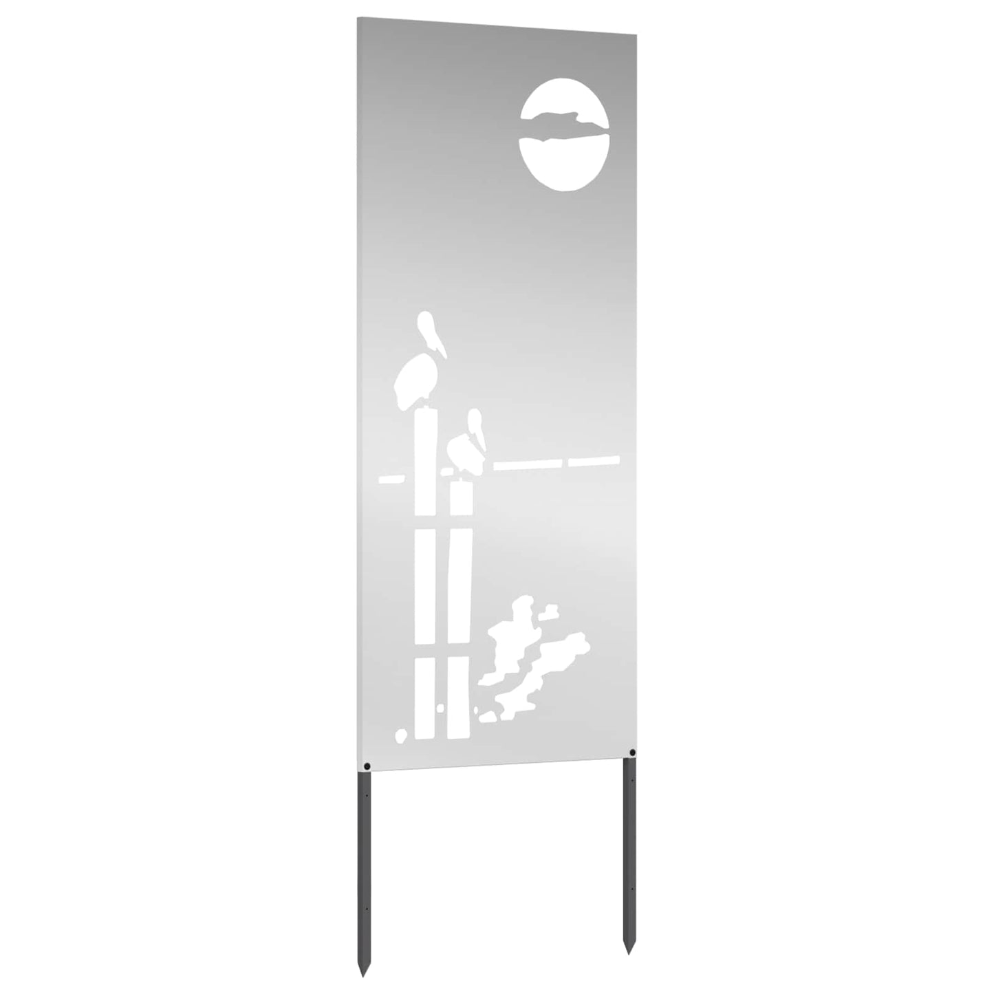 vidaXL Garden Privacy Screen Silver 50 x 140 cm Galvanised steel 4