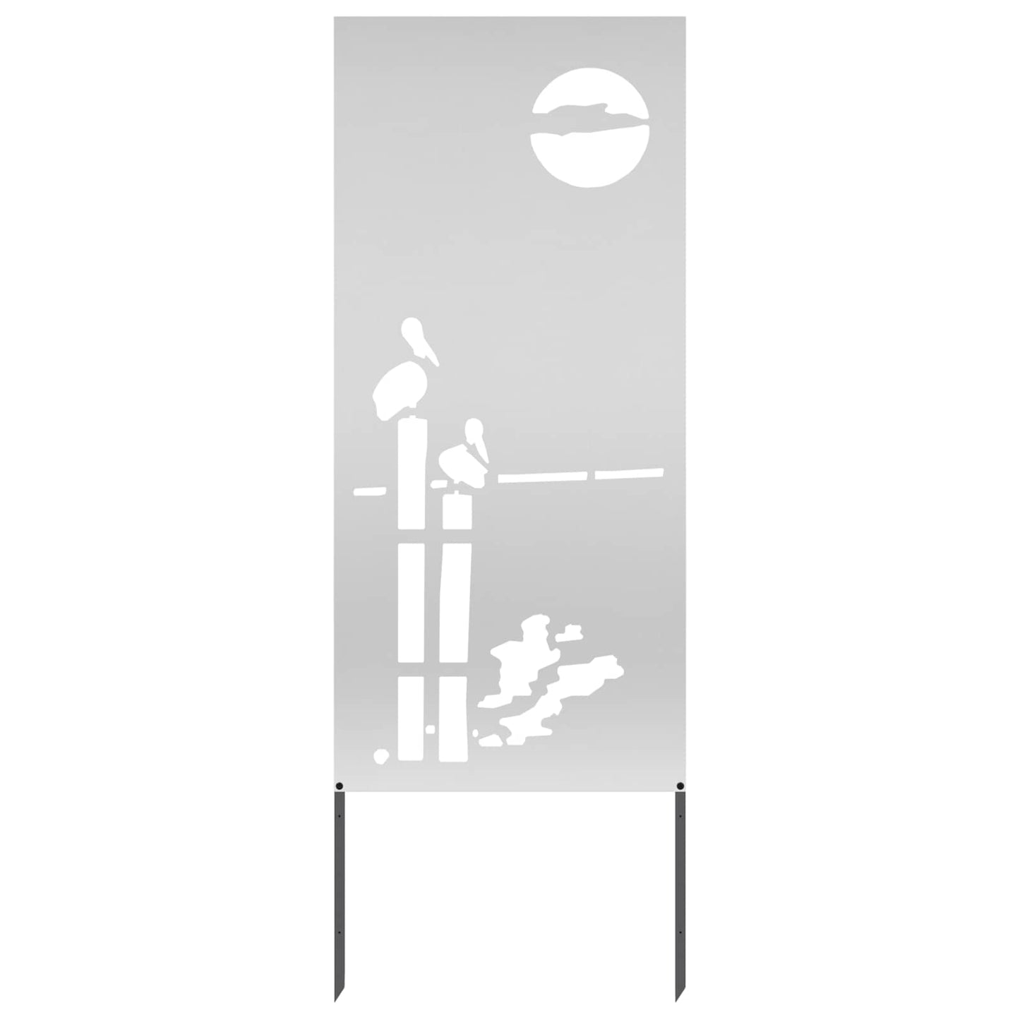 vidaXL Garden Privacy Screen Silver 50 x 140 cm Galvanised steel 2