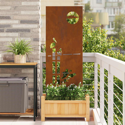vidaXL Garden Privacy Screen Rusty 50 x 140 cm Weathering Steel 1