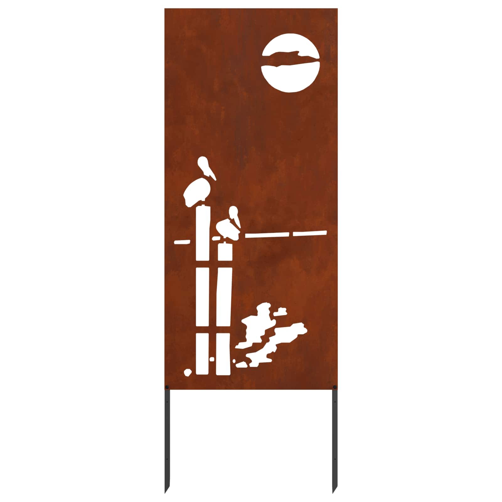 vidaXL Garden Privacy Screen Rusty 50 x 140 cm Weathering Steel 6