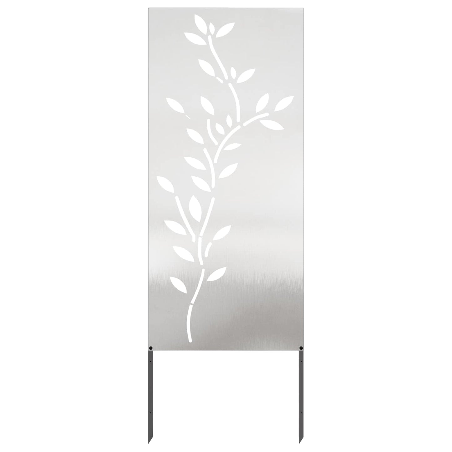 vidaXL Garden Privacy Screen Floral Silver 50 x 140 cm Stainless steel 2