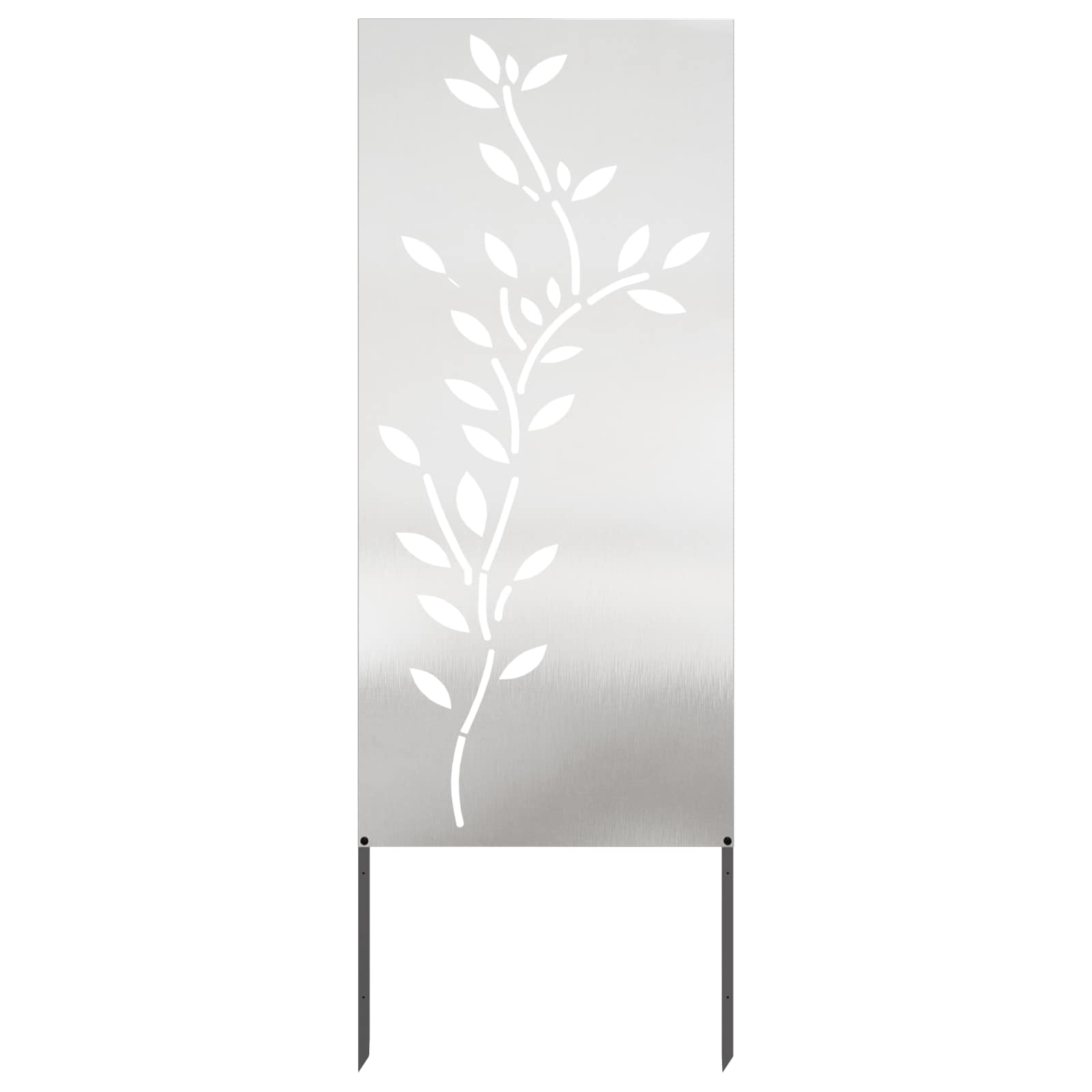 vidaXL Garden Privacy Screen Floral Silver 50 x 140 cm Stainless steel 2