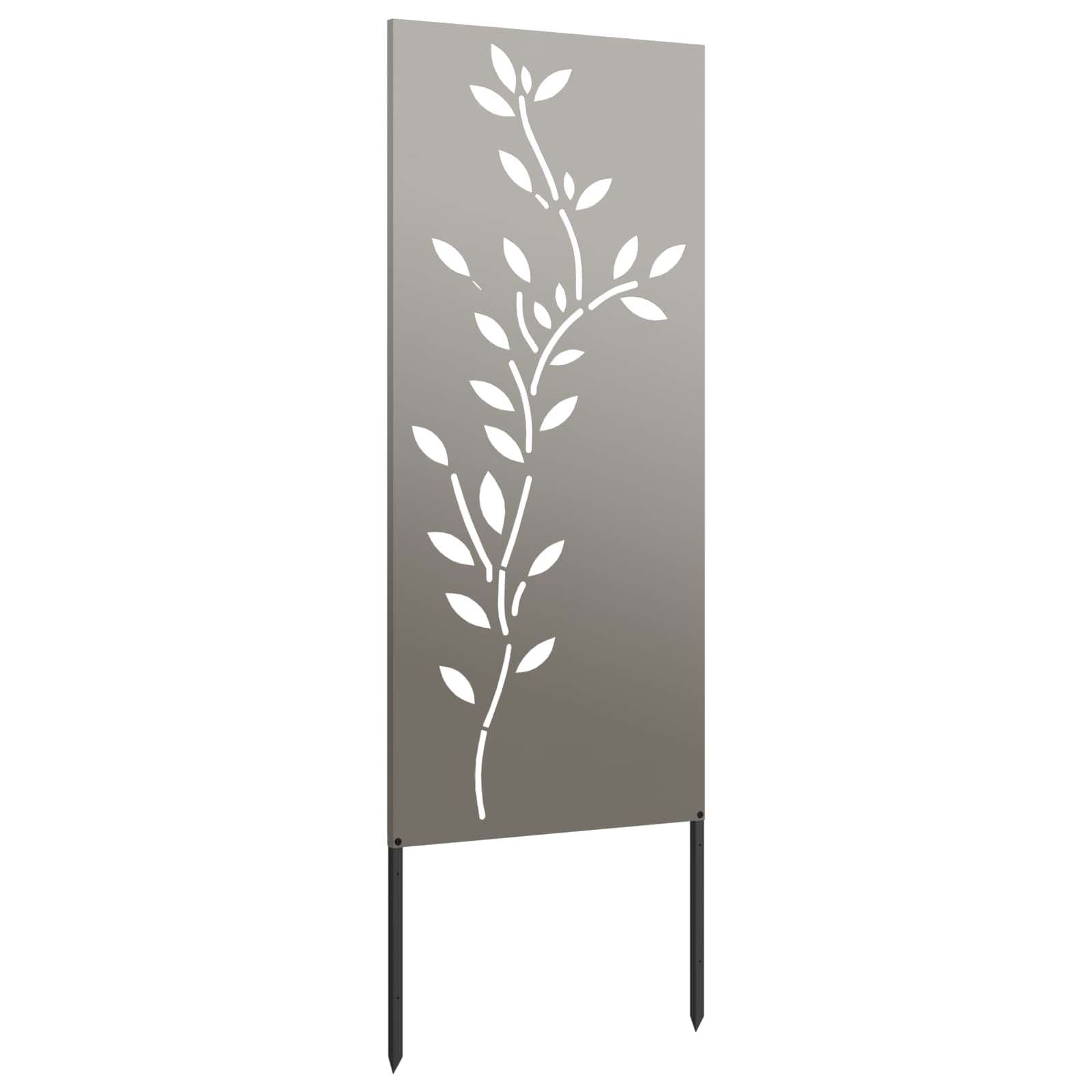 vidaXL Garden Privacy Screen Floral Rusty 50 x 140 cm Weathering Steel 5