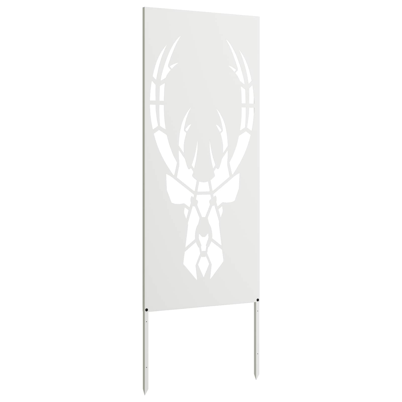 vidaXL Garden Privacy Screen White 50 x 140 cm Cold-rolled steel 5
