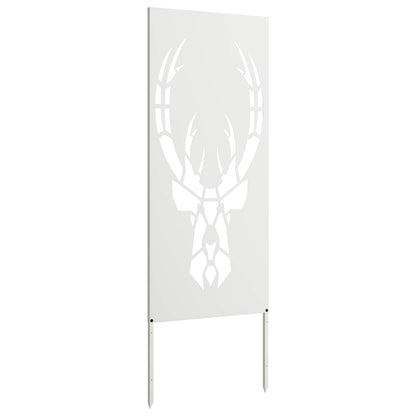 vidaXL Garden Privacy Screen White 50 x 140 cm Cold-rolled steel 5