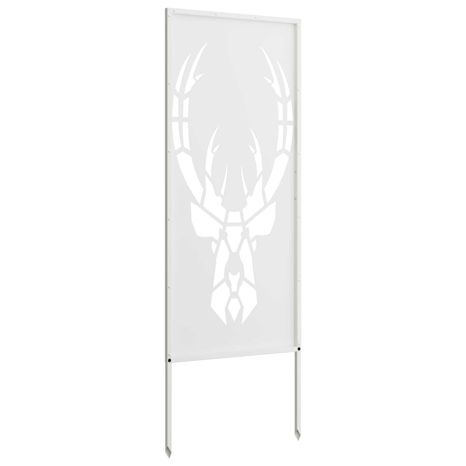 vidaXL Garden Privacy Screen White 50 x 140 cm Cold-rolled steel 6