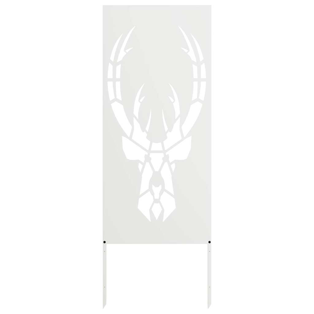 vidaXL Garden Privacy Screen White 50 x 140 cm Cold-rolled steel 4