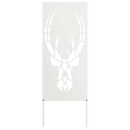 vidaXL Garden Privacy Screen White 50 x 140 cm Cold-rolled steel 4