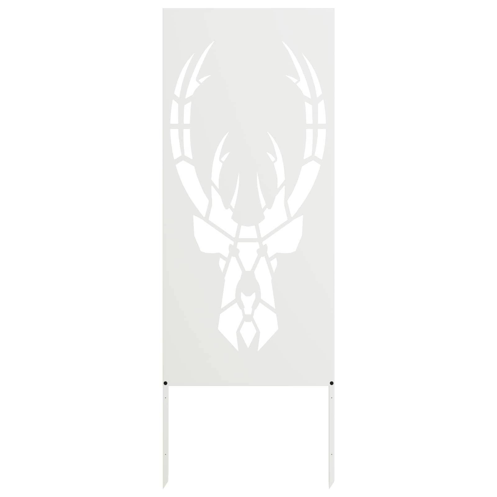 vidaXL Garden Privacy Screen White 50 x 140 cm Cold-rolled steel 2