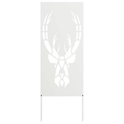 vidaXL Garden Privacy Screen White 50 x 140 cm Cold-rolled steel 2