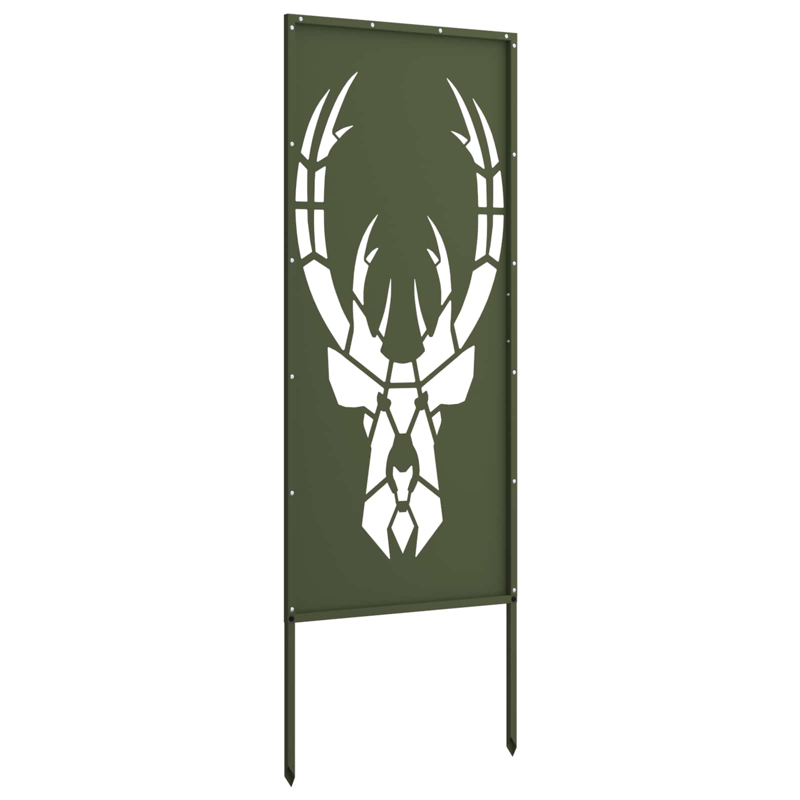 vidaXL Garden Privacy Screen Olive green 50 x 140 cm Cold-rolled steel 6