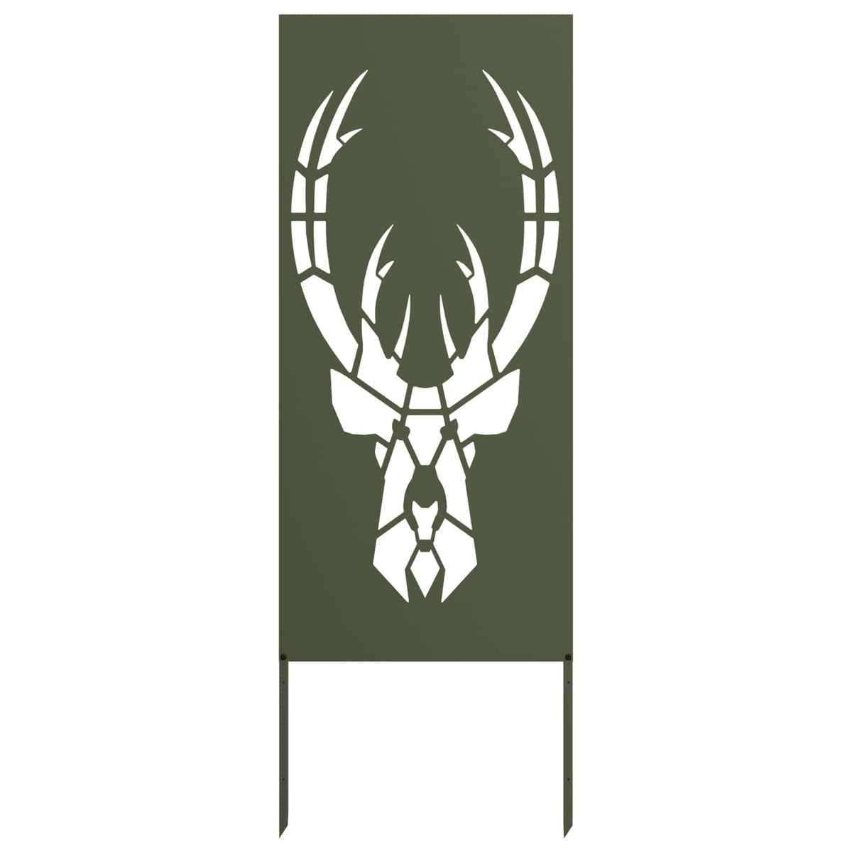 Garden Privacy Screen Cold-rolled steel 50 x 140 cm Olive green Animal