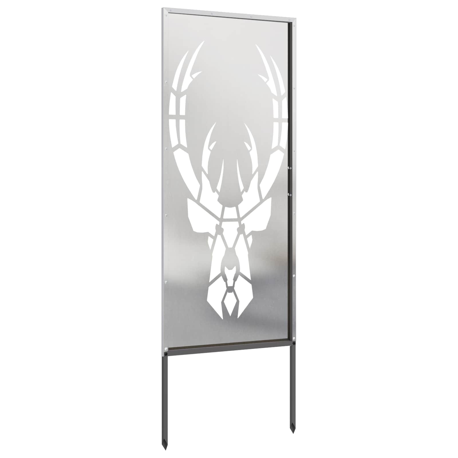 vidaXL Garden Privacy Screen Silver 50 x 140 cm Stainless steel 6