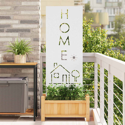 vidaXL Garden Privacy Screen White 50 x 140 cm Cold-rolled steel 1